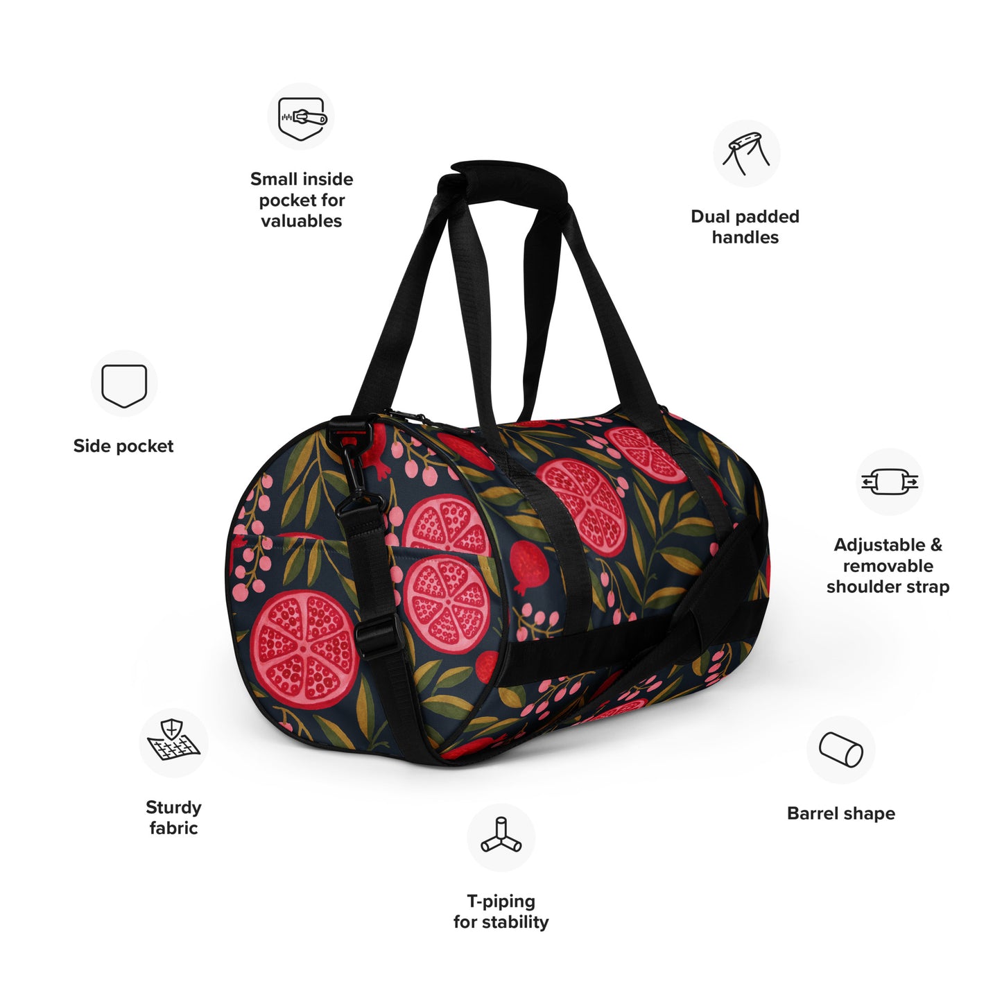 All-over print gym bag