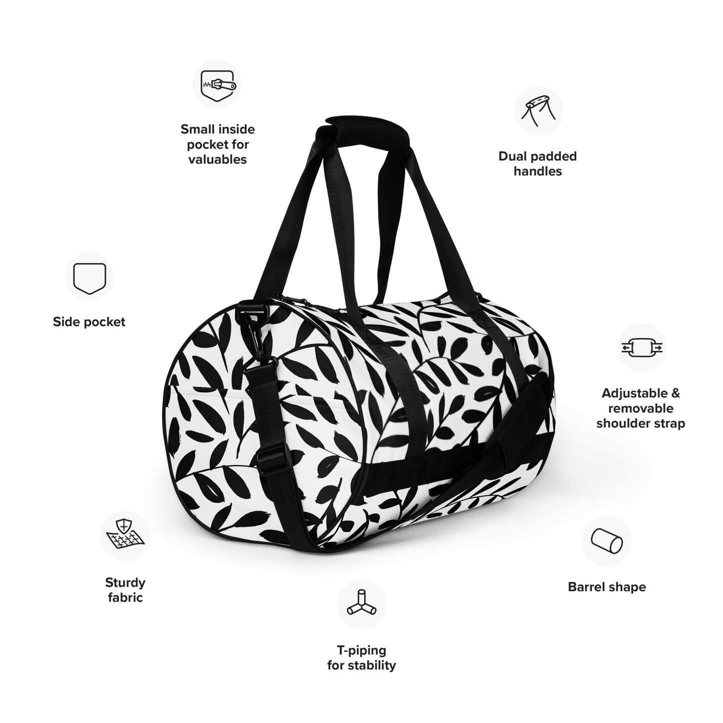 All-over print gym bag