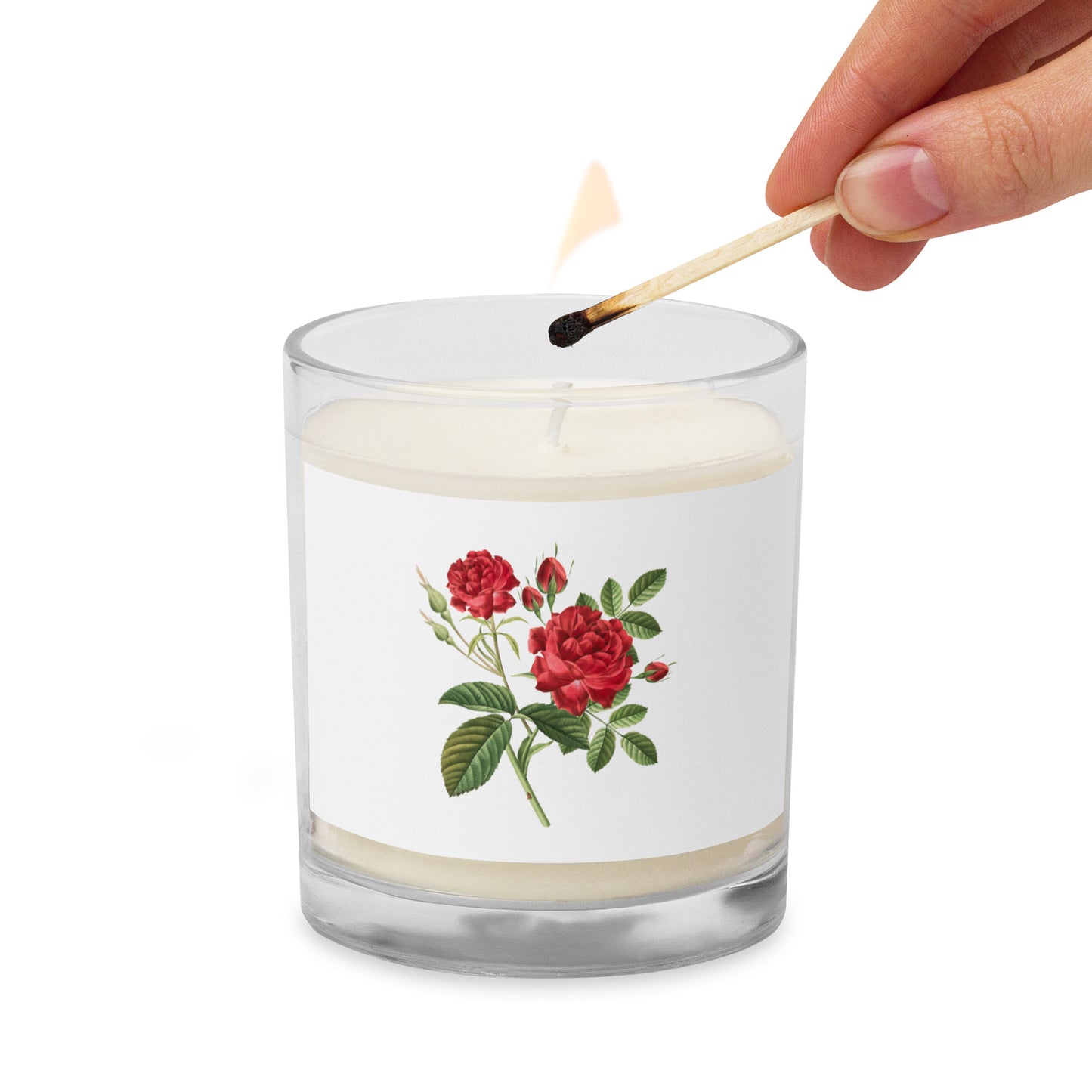 Glass jar soy wax candle