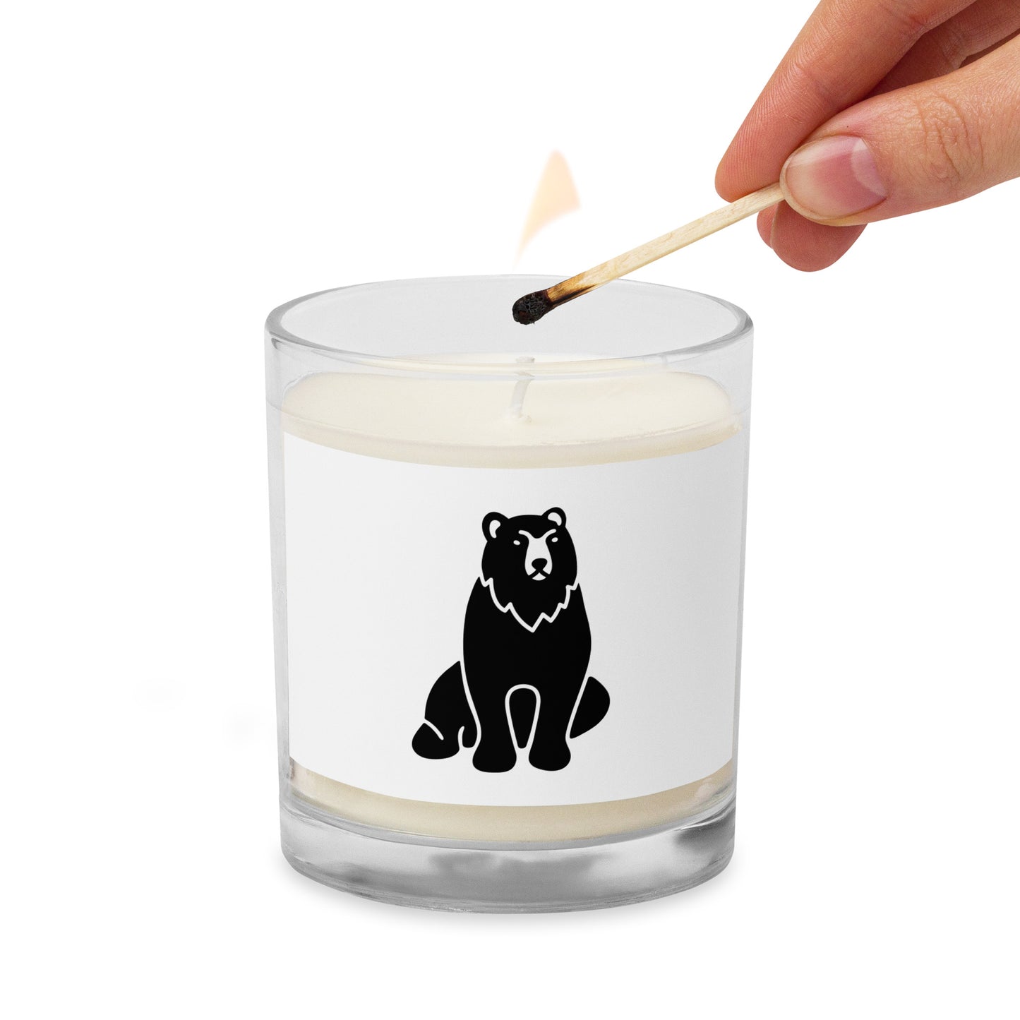 Glass jar soy wax candle