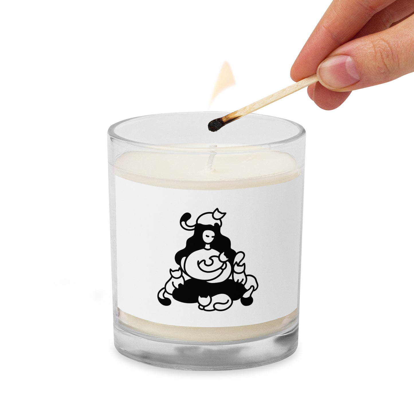 Glass jar soy wax candle