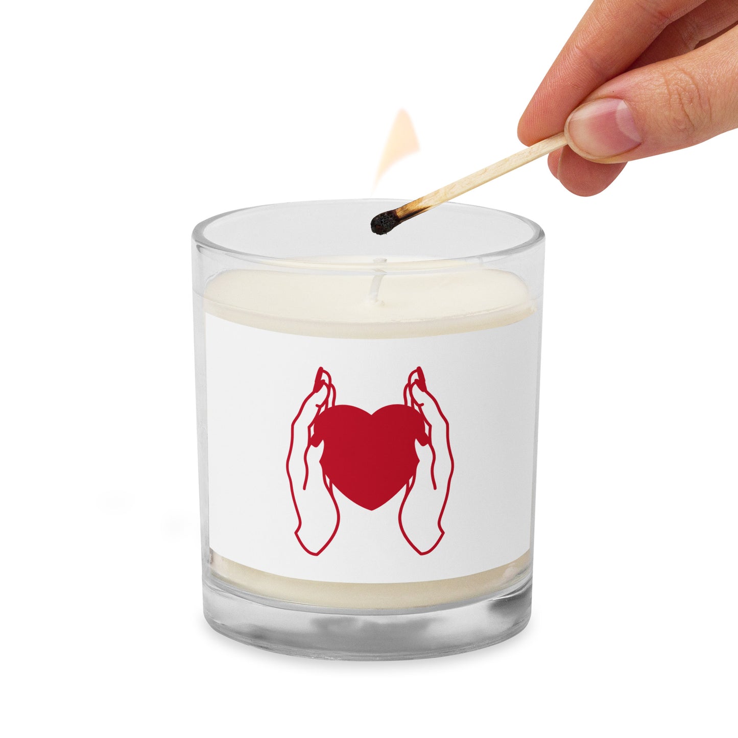 Glass jar soy wax candle