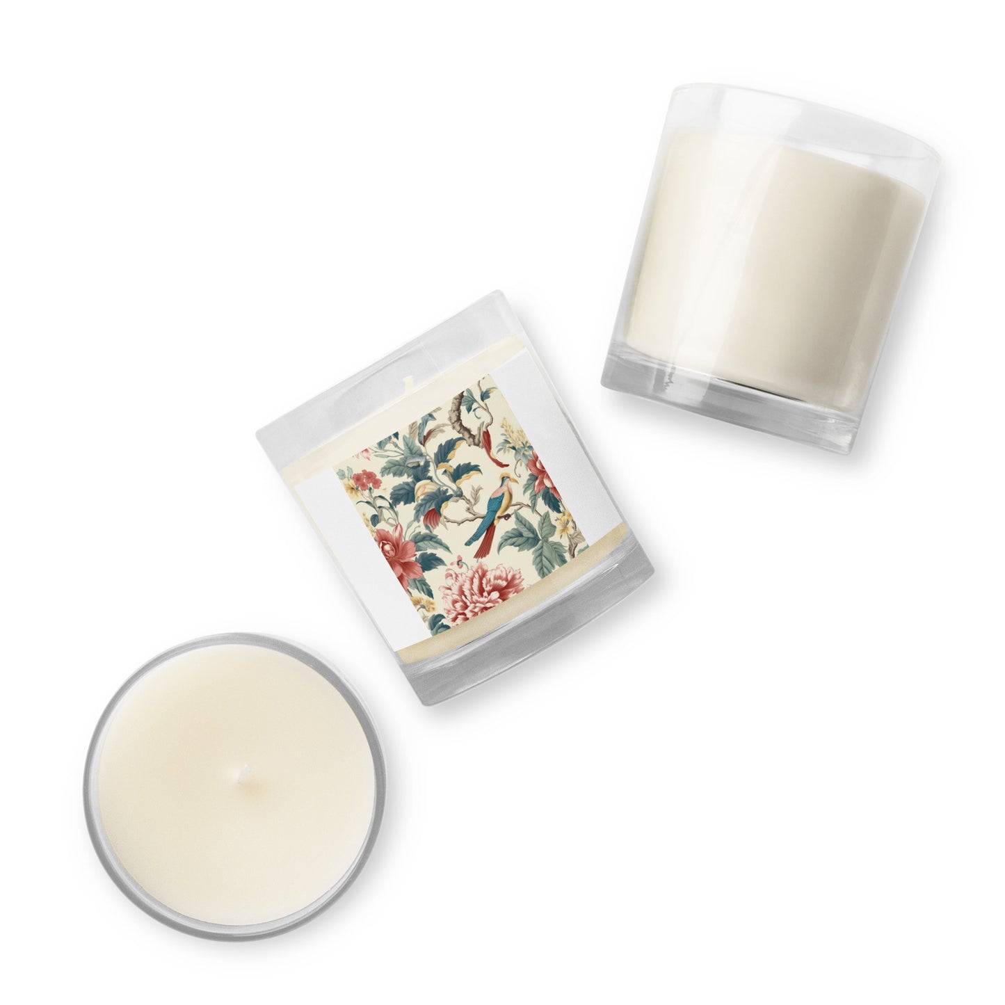 Glass jar soy wax candle