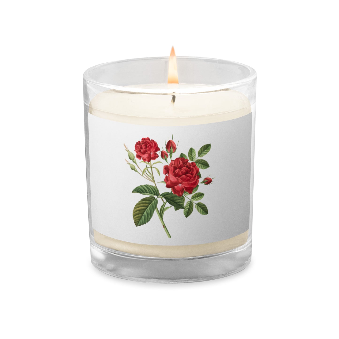 Glass jar soy wax candle