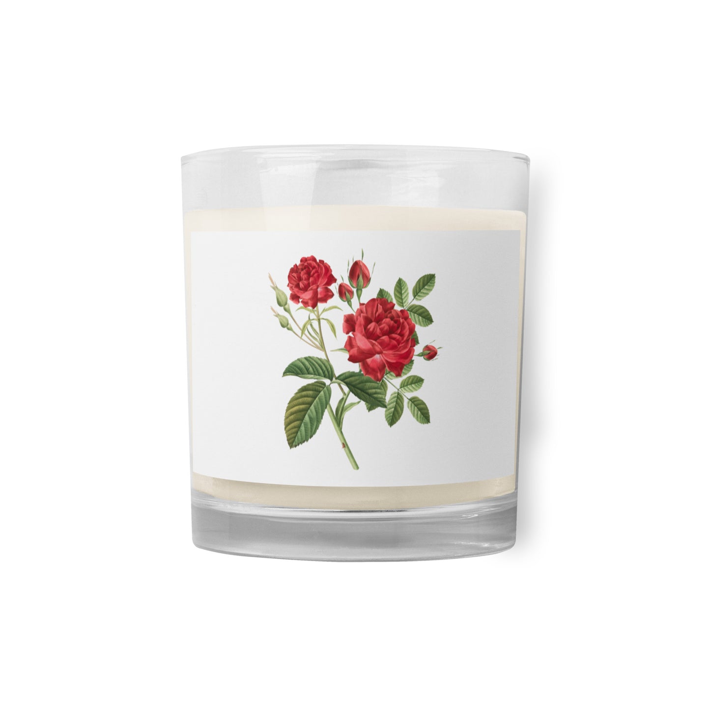 Glass jar soy wax candle