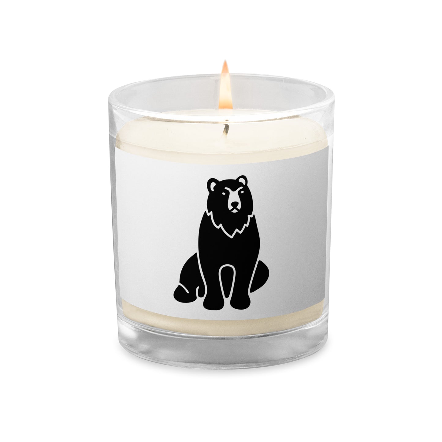 Glass jar soy wax candle