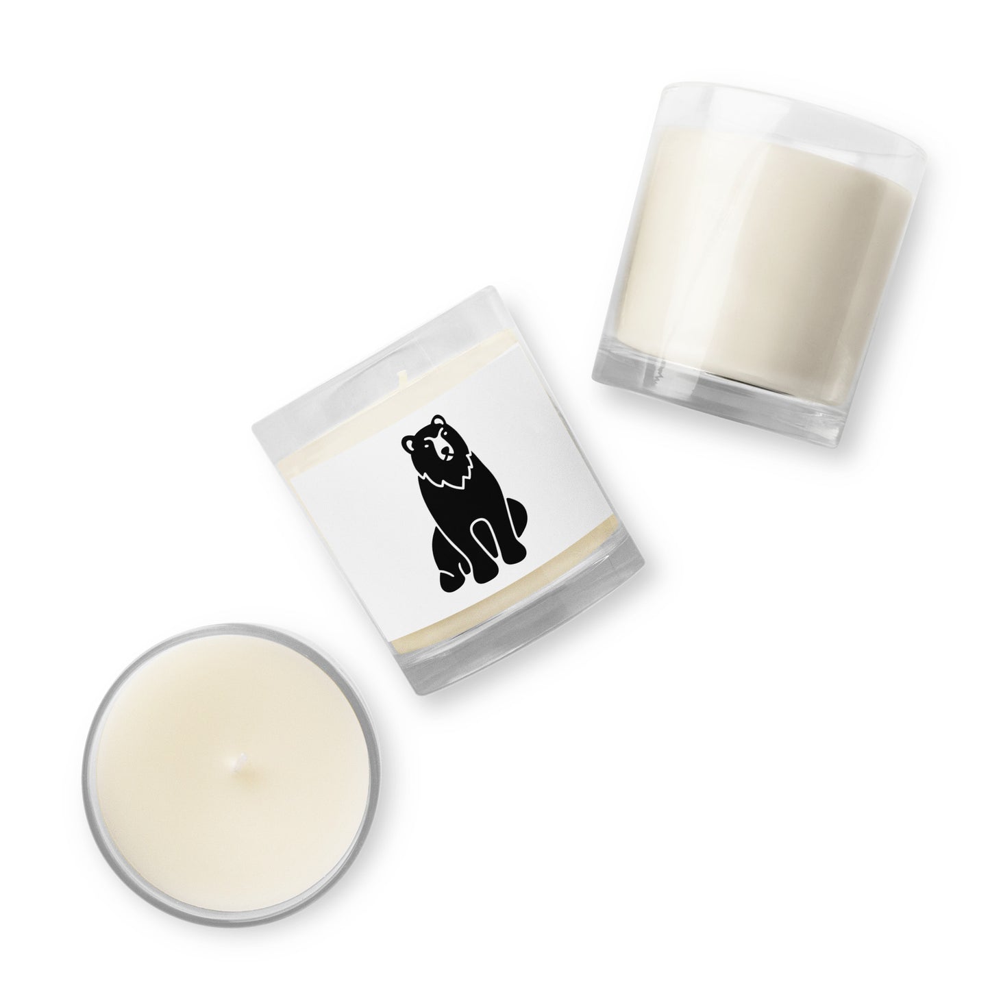 Glass jar soy wax candle