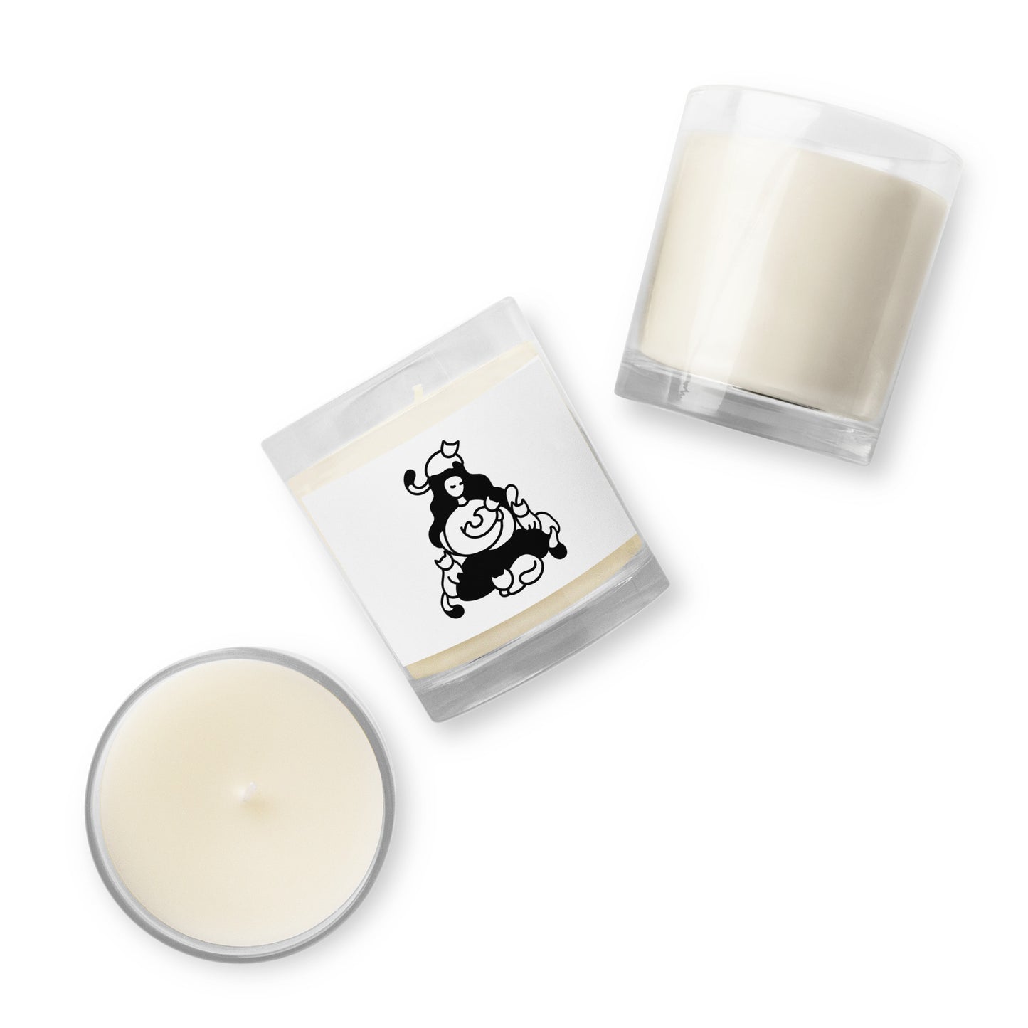 Glass jar soy wax candle