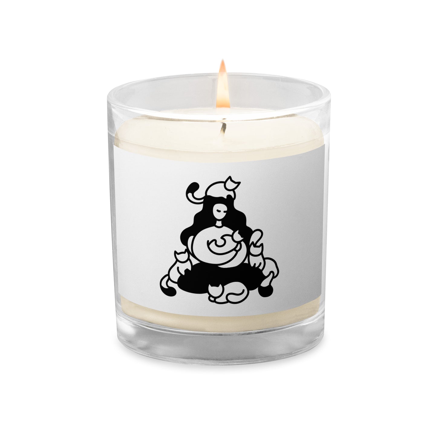 Glass jar soy wax candle