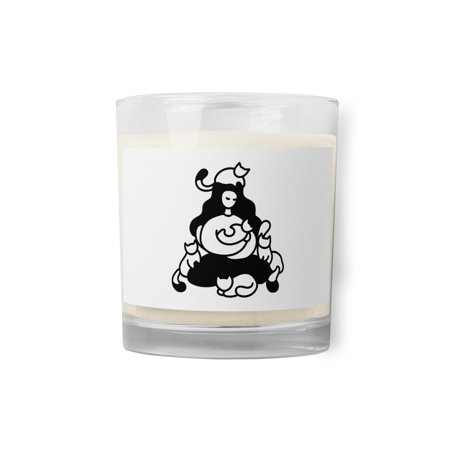 Glass jar soy wax candle