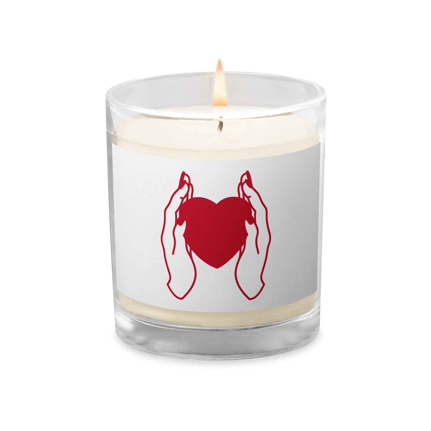 Glass jar soy wax candle