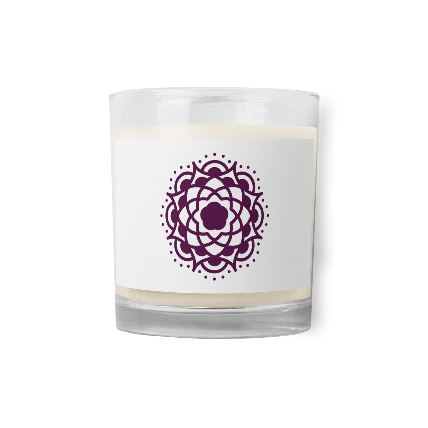 Glass jar soy wax candle