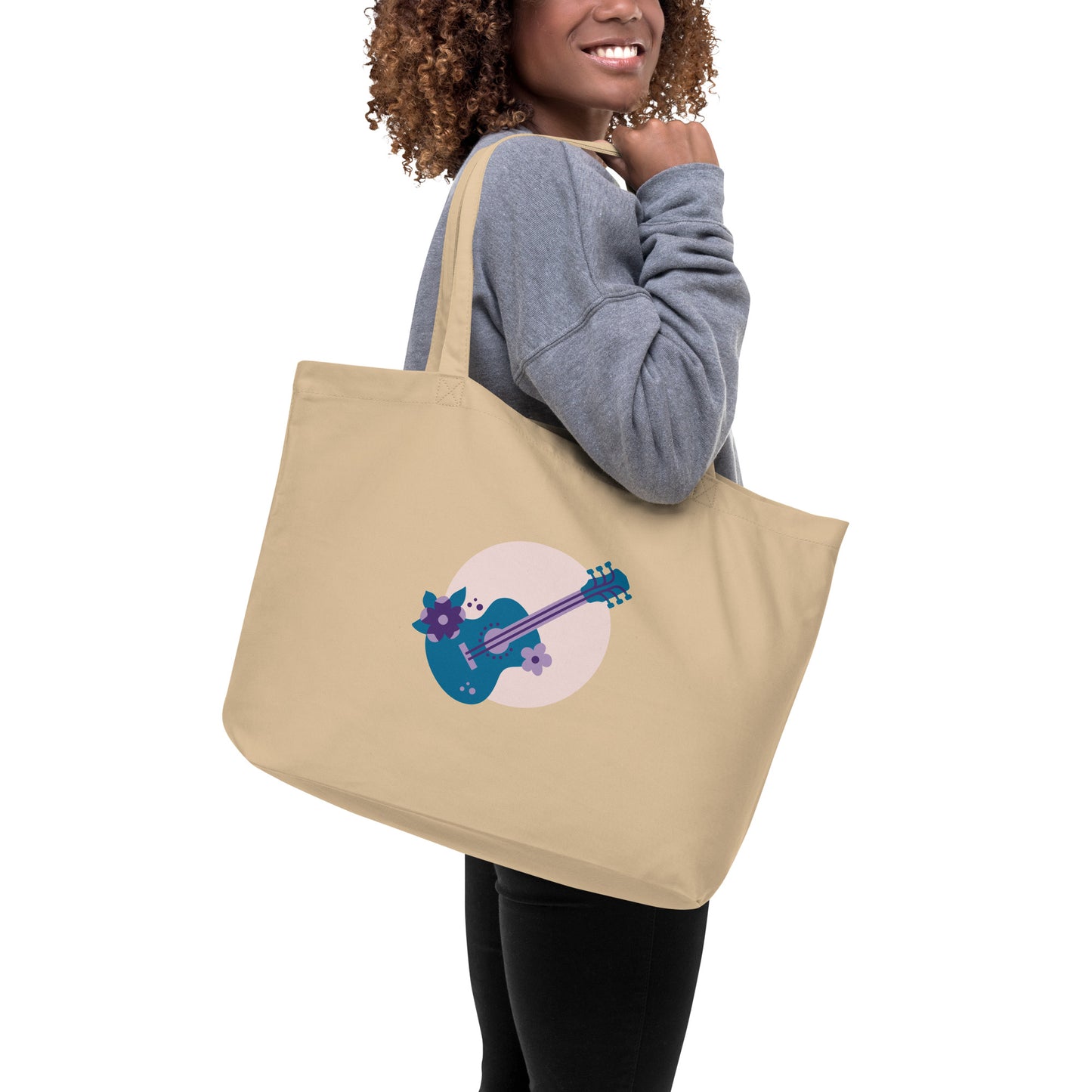 Large organic tote bag