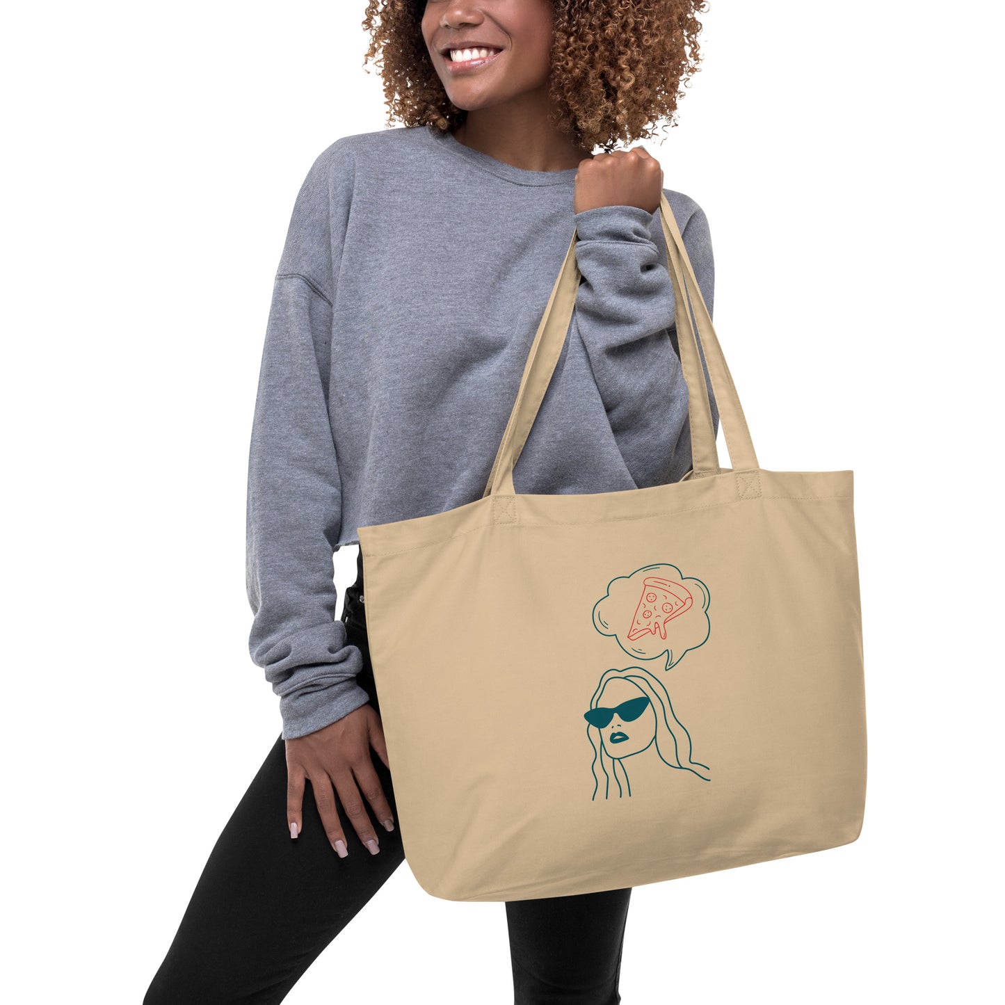 Large organic tote bag