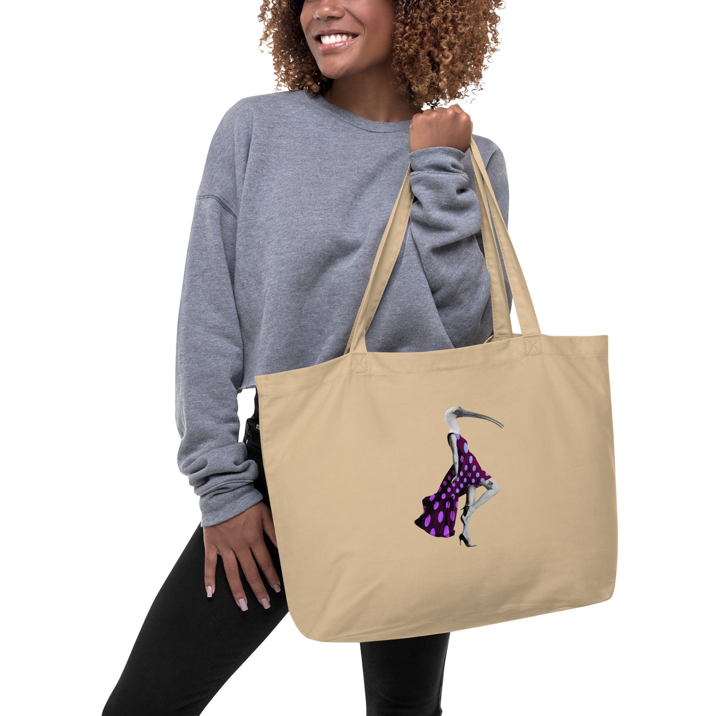 Large organic tote bag